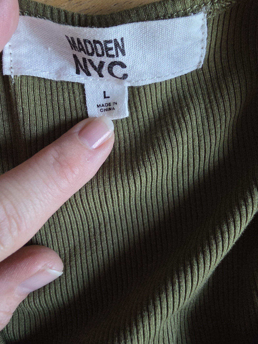 Lace-Up Ribbed Tank Top NWOT - Picture 4 of 4